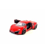 LYKAN HYPERSPORT, FAST AND FURIOUS RED JADA 1:32 DIECAST CAR COLLECTOR&#39;S... - $36.65