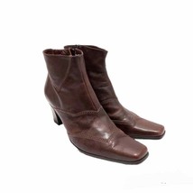 Sesto Meucci Italian Made Women’s Brown Leather Booties Size 7 - £52.86 GBP