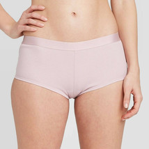 Auden Ladies Cotton Rib-Knit Boyshort Panty Lilac Purple Size S 4-6 - £15.71 GBP