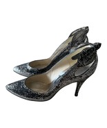 Stuart Weitzman For Mr Seymour Silver Glitter Shimmer Pumps Size 7.5N - $34.65