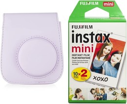 Instax Mini Instant Film Twin Pack (White) And Lilac Purple Instax Mini 11 Case - $43.93