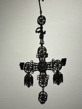 Vintage Byzantine Cross 2 Faced Eagles Wall Hanging Candle Holder 27” tall - £107.96 GBP
