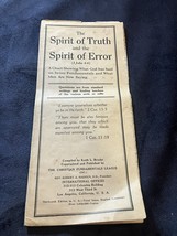 The Spirit Of Truth &amp; The Spirit Of Error Vintage Chart What God Has Said 1950s - £15.94 GBP