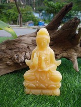 Jade Buddha Statue Kwan Yin Quan am Buddha Chinese Buddha Rose Quartz Stone - £99.91 GBP