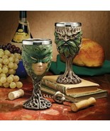 Rustic Woods Forest Spirit Greenman And Greenlady Wine Goblet Chalice Se... - €43,34 EUR