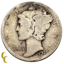 1921 Argento Mercurio Moneta da Dieci Centesimi 10C ( Molto Buono ,VG - £50.20 GBP