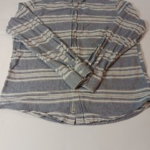 American Eagle Outfitters Classic Fit Men's White & Gray Stripes Shirt Sz Large  image 12