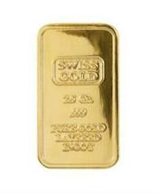 American Novelty Coin Treasures2.5 Gram Brass Swiss Ingot Tribute Layere... - $50.00