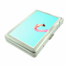 Flamingo Em1 100&#39;s Size Cigarette Case with Built in Lighter Metal Wallet - £17.37 GBP