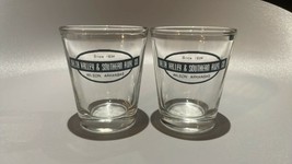 Delta Valley &amp; Southern Railway Railroad Route Shot Glasses Set Of 2 - £10.35 GBP