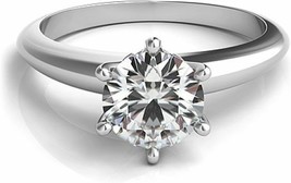 2.00CT Forever One Moissanite 6 Prong Solitaire Wedding Ring 14K WG - £924.17 GBP