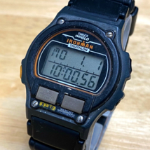 Vintage Timex Ironman Mens 100m Digital Alarm Chrono Watch~Backlight~New Battery - £38.16 GBP