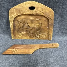 1920&#39;s carved Japanese wood dust pan, silent butler - £8.69 GBP