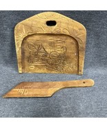 1920&#39;s carved Japanese wood dust pan, silent butler - £8.54 GBP
