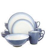 Gibson Elite Serene Fountain 16-Piece Dinnerware Set, Blue - £99.47 GBP