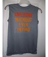 Athletic Works Boys Poly Graphic Muscle Tank Top Awesome Gray SMALL 5-6 - $15.95 CAD