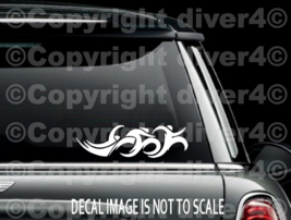 Tribal Triathlon Swim Bike Run Car Truck Window Decal Bumper Sticker US Seller - $6.72+