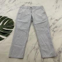 Khakis By Gap Womens Broken In Straight Leg Pant Size 2 Blue White Micro... - $22.76