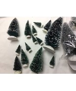 Lemax 30 lot Bottle brush Christmas Village Train Trees New and Used - $54.03 CAD