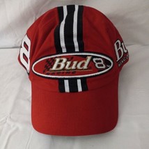 Budweiser Racing NASACAR Hat Baseball Cap Red Mens Adult Dale Earnhardt Jr 8 USA - £16.25 GBP