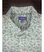 APT 9 Men&#39;s  Shirt Button Down  Sz XXL Stretch Green Floral Hawaiian - $296.98 MXN