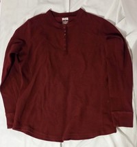 MENS DULUTH TRADING CO MAROON PULL OVER LARGE 6 BUTTON COTTON 21 X 26.5 ... - £23.24 GBP