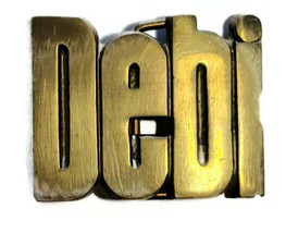Name &#39;Debi&#39; Solid Brass Metal Belt Buckle R.O.C.Taiwan 4750 1970s 2&quot; X 2.5&quot; - $26.99