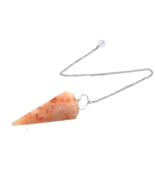 Bulk 5 Pcs Natural Sunstone Gemstone Dowsing Pendulums - $915.99 MXN