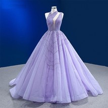 Beautiful  Romantic Long Wedding Bridesmaid Dress Organza Ball Gown One-Shoulder - £839.95 GBP