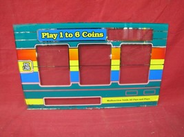 Vintage Slot Machine Play Coins Glass Insert 15 1/4&quot; x 9 1/2&quot; Art Glass - £27.24 GBP