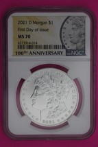 Very Rare 2021 D MS 70 Morgan Silver Dollar NGC Graded Certified 1rst Day 648 - £773.21 GBP