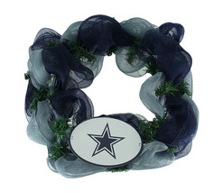 NFL Dallas Cowboys Logo Mesh Holiday Door Wreath - £19.31 GBP