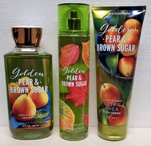 Golden Pear Brown Sugar Bath Body Works Fragrance Mist Body Cream Shower Gel - £59.07 GBP