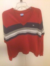 VTG OP Ocean Pacific Weather Wear Acrylic V Neck Sweater L Surf Hang Ten - £100.11 GBP