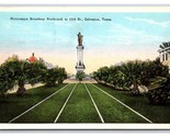 Broadway Boulevard Street View Galveston Texas TX UNP WB Postcard Z10 - $4.49