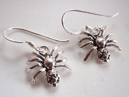 Spider Dangling Earrings 925 Sterling Silver Dangle Corona Sun Jewelry Web Spin - £17.97 GBP