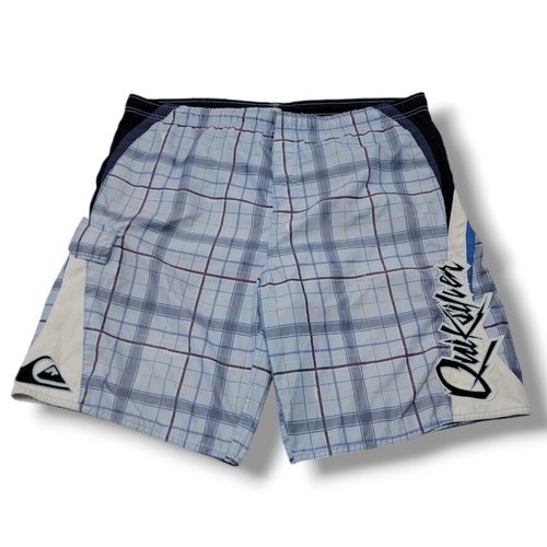 Y2K Quiksilver Shorts Size 42 W42&quot;xL10&quot; Board Shorts Swimming Trunks Emb... - $34.16