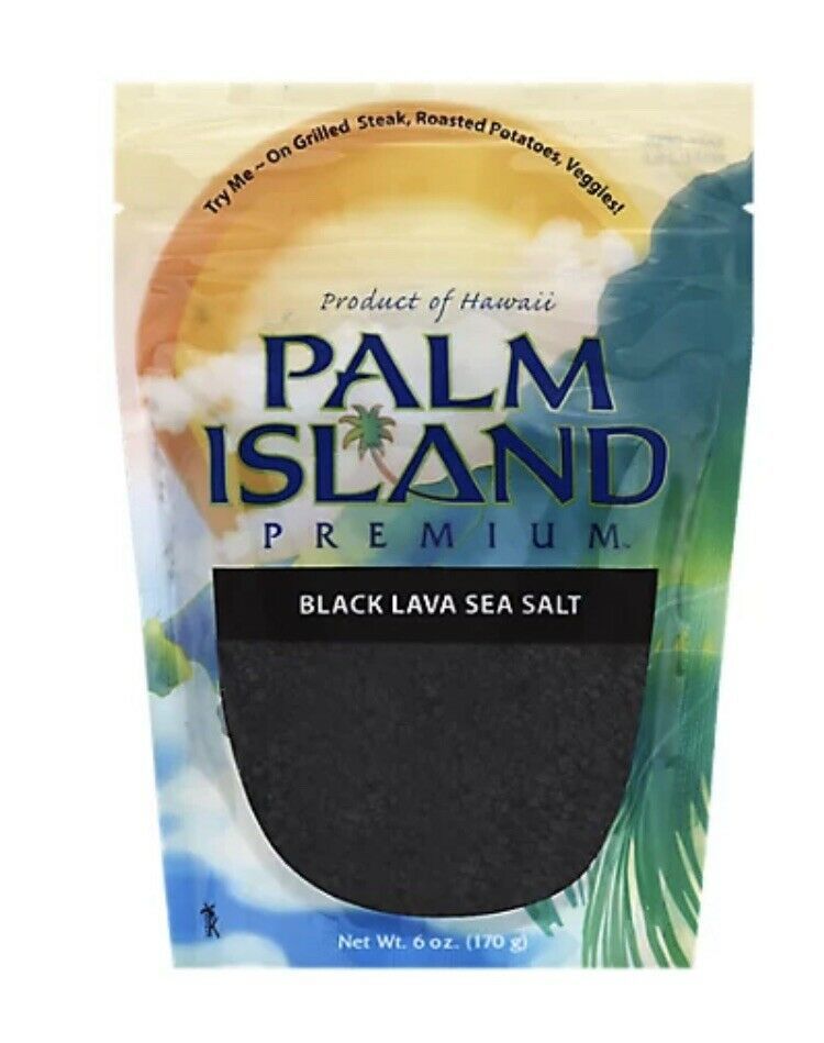 palm island black lava sea salt hawaiian 6 oz (Pack of 4) - $79.19