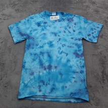 Port and Company Shirt Mens S Blue Short Sleeve Tie Dye Pullover Essential Tee - $15.82