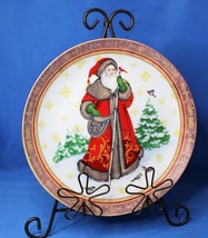 Santa Plate Certified International Christmas by Pamela Gladding Vintage - £6.63 GBP