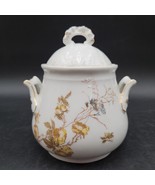 Antique c.1900 A. Lanternier Limoges France Sugar Cube Bowl Jar w/Lid Ta... - $27.06 CAD
