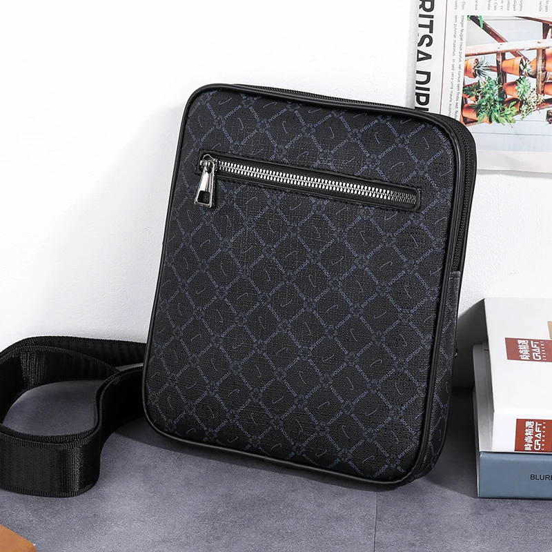 Men&#39;s Small Bag Handbag Business Style PU Leather Male Crossbody Boy Mes... - £23.96 GBP