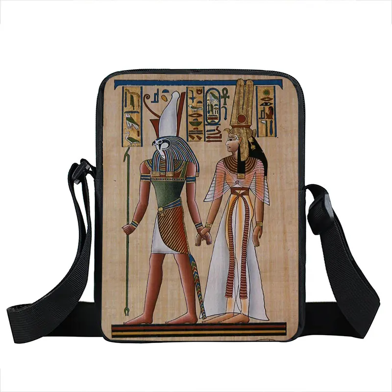 Egyptian Art Print Crossbody Bag Egypt Pharaoh Anubis Messenger Bags Sma... - £20.04 GBP