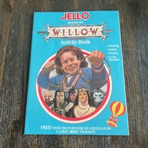 Willow Activity Coloring Games Lucasfilm Jell-O Jello Movie Book 1988 Un... - $8.59