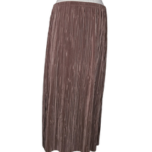 Brown Pleated Maxi Skirt Size Large - $34.65