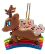 KC Hawaii Mele Kalikimaka Reindeer Ornament 2.25 X 3 inch - £11.98 GBP