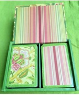 Vintage Waverly Samsara Playing Cards CR Gibson Wooden Box Set 2 Decks Complete - $3.50