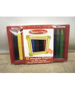 MELISSA &amp; DOUG 4135 12 TRIANGULAR CRAYONS ART ESSENTIALS NEW - £2.91 GBP