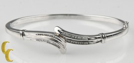 Women&#39;s Sterling Silver Channel Set Diamond Bangle Bracelet Gift for Her - $294.38