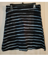 EXCELLENT WOMENS fresh produce BLACK W/ STRIPES PULL ON KNIT SKIRT  SIZE... - €23,06 EUR
